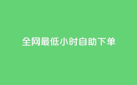 全网最低24小时自助下单 - 最低价格24小时内自助下单	，全网限时特惠专享~  第1张