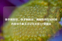 快手刷粉丝，快手刷粉丝，揭秘如何在短时间内吸引大量关注亿乐社区SUP货源站