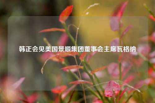 韩正会见美国景顺集团董事会主席瓦格纳  第1张