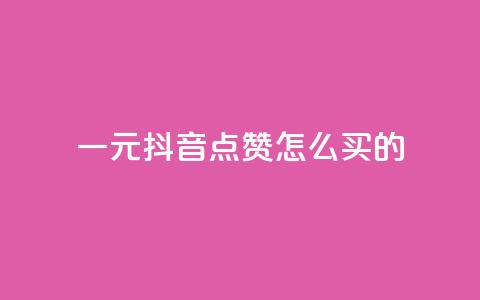 一元抖音点赞怎么买的 - 在抖音如何购买一元点赞的详细指南~  第1张 一元抖音点赞怎么买的 - 在抖音如何购买一元点赞的详细指南~  第1张