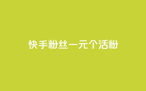 快手粉丝一元1000个活粉 - 获取1000个快手活粉只需1元!  第1张 快手粉丝一元1000个活粉 - 获取1000个快手活粉只需1元!  第1张
