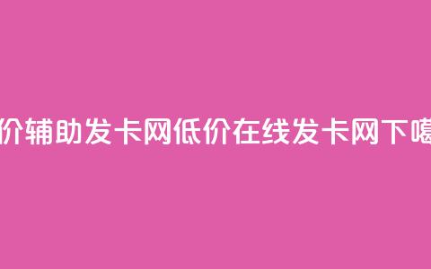 低价辅助发卡网(低价在线发卡网)  第1张 低价辅助发卡网(低价在线发卡网)  第1张