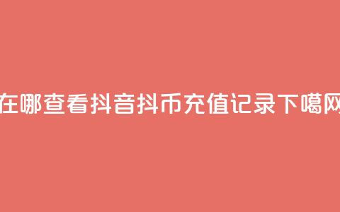 在哪查看抖音抖币充值记录?  第1张 在哪查看抖音抖币充值记录?  第1张