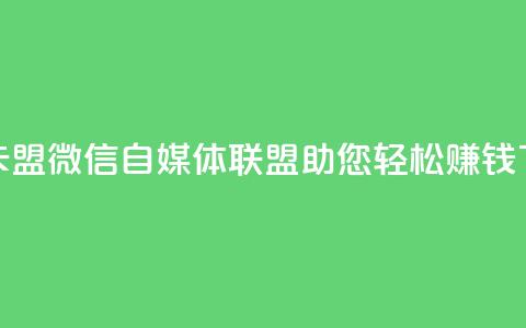 微信卡盟 - 微信自媒体联盟，助您轻松赚钱!  第1张