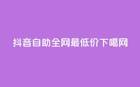 抖音自助24h全网最低价  第1张 抖音自助24h全网最低价  第1张
