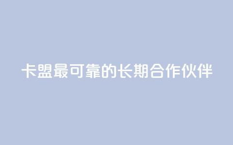 卡盟最可靠的长期合作伙伴  第1张 卡盟最可靠的长期合作伙伴  第1张