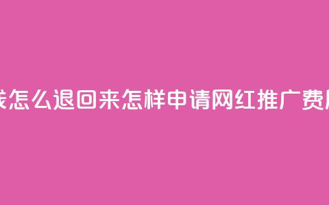 网红助力的钱怎么退回来 - 怎样申请网红推广费用退款!  第1张 网红助力的钱怎么退回来 - 怎样申请网红推广费用退款!  第1张
