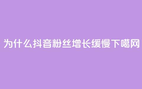 为什么抖音粉丝增长缓慢?  第1张 为什么抖音粉丝增长缓慢?  第1张
