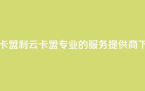 利云卡盟 - 利云卡盟:专业的SEO服务提供商!  第1张 利云卡盟 - 利云卡盟:专业的SEO服务提供商!  第1张