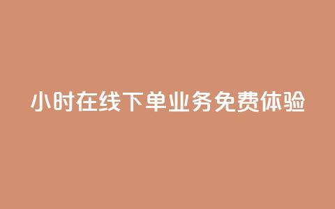 24小时在线下单，ks业务免费体验  第1张