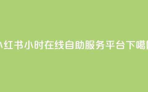 小红书24小时在线自助服务平台  第1张 小红书24小时在线自助服务平台  第1张