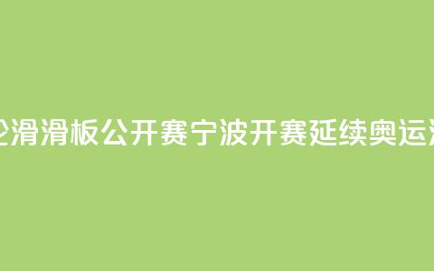 中国轮滑(滑板)公开赛宁波开赛 延续奥运滑板热  第1张 中国轮滑(滑板)公开赛宁波开赛 延续奥运滑板热  第1张