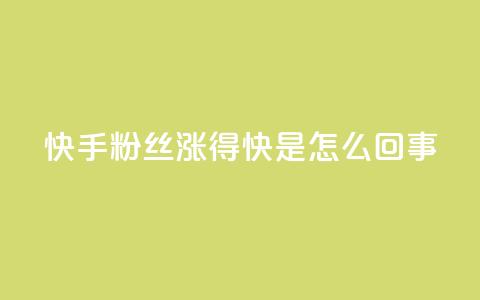 快手粉丝涨得快是怎么回事,自助下单平台 - 抖音点赞充值链接 qq空间点赞  第1张 快手粉丝涨得快是怎么回事,自助下单平台 - 抖音点赞充值链接 qq空间点赞  第1张