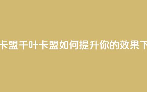 千叶卡盟(千叶卡盟如何提升你的SEO效果?)  第1张 千叶卡盟(千叶卡盟如何提升你的SEO效果?)  第1张