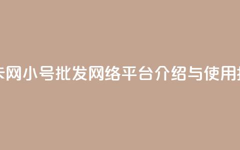 qq小号批发卡网 - QQ小号批发网络平台介绍与使用指南!  第1张 qq小号批发卡网 - QQ小号批发网络平台介绍与使用指南!  第1张