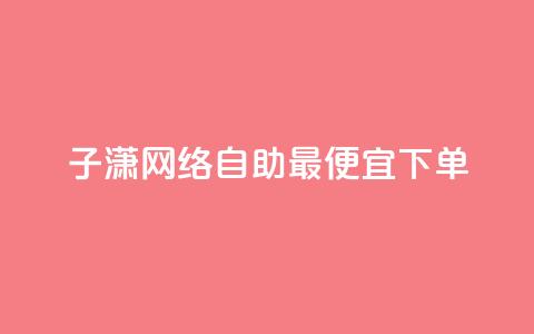 子潇网络自助最便宜下单 - 子潇网络自助下单，价格最低，轻松高效！。  第1张