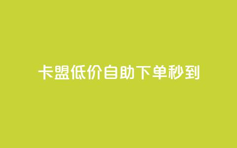 卡盟低价自助下单秒到 - 便捷快速的卡盟自助下单服务!  第1张 卡盟低价自助下单秒到 - 便捷快速的卡盟自助下单服务!  第1张