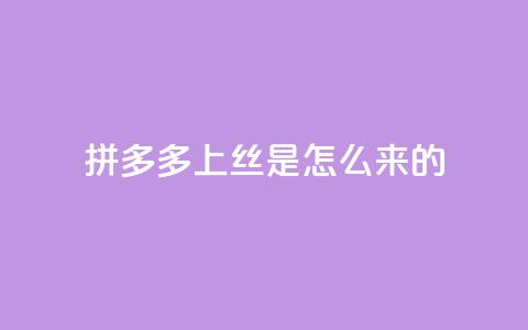 拼多多上丝是怎么来的 - 抖音怎么放外网链接  第1张 拼多多上丝是怎么来的 - 抖音怎么放外网链接  第1张