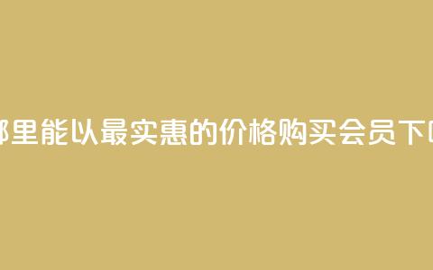 在哪里能以最实惠的价格购买QQ会员  第1张 在哪里能以最实惠的价格购买QQ会员  第1张
