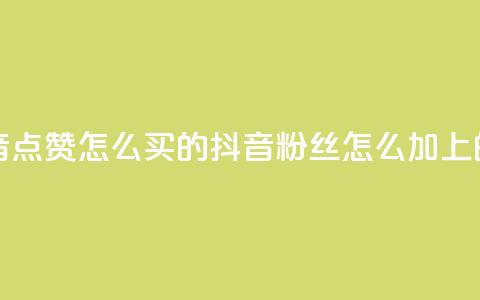 一元抖音点赞怎么买的 - 抖音粉丝怎么加上的  第1张 一元抖音点赞怎么买的 - 抖音粉丝怎么加上的  第1张