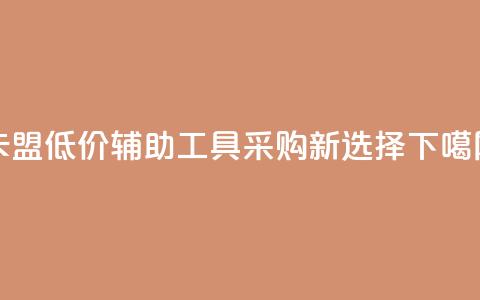 卡盟低价辅助工具采购新选择  第1张 卡盟低价辅助工具采购新选择  第1张