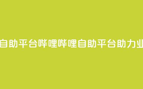 哔哩哔哩业务自助平台 - 哔哩哔哩自助平台助力业务拓展!  第1张 哔哩哔哩业务自助平台 - 哔哩哔哩自助平台助力业务拓展!  第1张