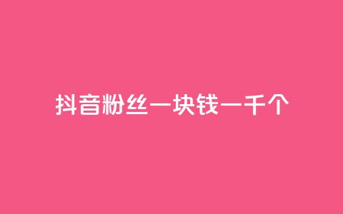 抖音粉丝一块钱一千个 - 抖音粉丝仅需一元获取千人关注秘诀揭秘!  第1张 抖音粉丝一块钱一千个 - 抖音粉丝仅需一元获取千人关注秘诀揭秘!  第1张