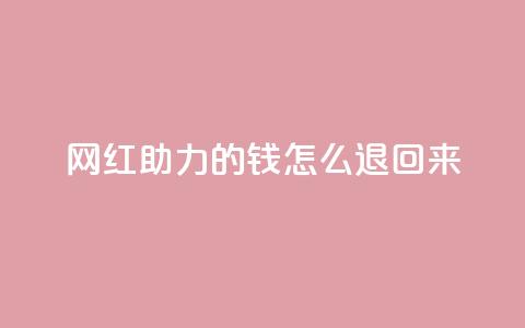 网红助力的钱怎么退回来 - 网红助力的资金如何合法追回攻略!  第1张 网红助力的钱怎么退回来 - 网红助力的资金如何合法追回攻略!  第1张