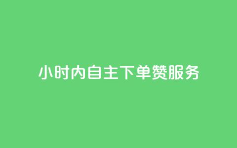 24小时内自主下单赞服务  第1张 24小时内自主下单赞服务  第1张