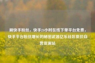 刷快手粉丝,快手24小时在线下单平台免费,快手平台粉丝增长的秘密武器亿乐社区低价自营货源站