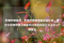 哔哩哔哩播放,哔哩哔哩播放量收益计算,喜欢在哔哩哔哩上观看和分享的内容亿乐社区SUP货源站