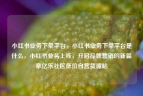 小红书业务下单平台,小红书业务下单平台是什么,小红书业务上线,开启品牌营销的新篇章亿乐社区低价自营货源站
