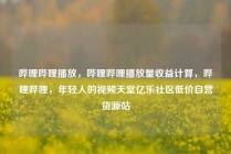 哔哩哔哩播放,哔哩哔哩播放量收益计算,哔哩哔哩,年轻人的视频天堂亿乐社区低价自营货源站
