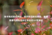 快手购买粉丝网站,快手购买粉丝网站,揭秘黑幕与潜在风险亿乐社区SUP货源站