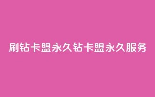 qq刷钻卡盟永久(qq钻卡盟永久服务)