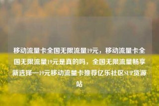 移动流量卡全国无限流量19元,移动流量卡全国无限流量19元是真的吗,全国无限流量畅享新选择—19元移动流量卡推荐亿乐社区SUP货源站