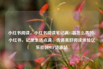 小红书阅读,小红书阅读笔记满15篇怎么弄的,小红书,记录生活点滴,传递美好阅读体验亿乐社区SUP货源站