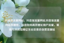 抖音涨流量网站,抖音涨流量网站,抖音涨流量网站有哪些,抖音如何高效增长用户流量,策略与实践指南亿乐社区低价自营货源站