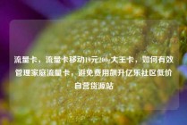 流量卡，流量卡移动19元200g大王卡，如何有效管理家庭流量卡，避免费用飙升亿乐社区低价自营货源站