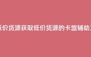 卡盟辅助低价货源 - 获取低价货源的卡盟辅助工具!