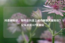 抖音刷粉丝,如何在抖音上成功刷取大量粉丝?亿乐社区SUP货源站