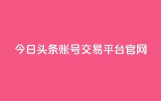 今日头条账号交易平台官网 - 今日头条账号交易平台官网:一站式账号买卖,助力个人增长~