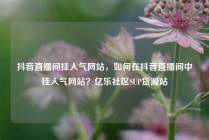 抖音直播间挂人气网站,如何在抖音直播间中挂人气网站?亿乐社区SUP货源站