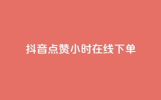 抖音点赞24小时在线下单 - 抖音点赞后24小时内轻松下单的便捷体验!