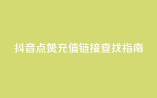 抖音点赞充值链接查找指南