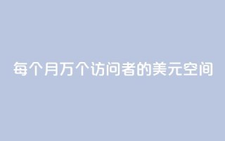 每个月10万个访问者的1美元空间