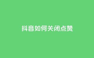 抖音如何关闭点赞 - 抖音点赞关闭方法详解与技巧分享!