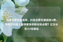 抖音点赞充值链接,抖音点赞充值链接50赞,如何在抖音上获得更多的粉丝和点赞?亿乐社区SUP货源站