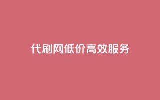 代刷网，低价高效服务