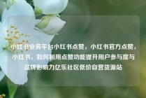 小红书业务平台小红书点赞,小红书官方点赞,小红书,如何利用点赞功能提升用户参与度与品牌影响力亿乐社区低价自营货源站